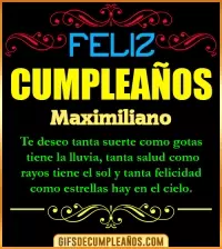 GIF Frases de Cumpleaños Maximiliano